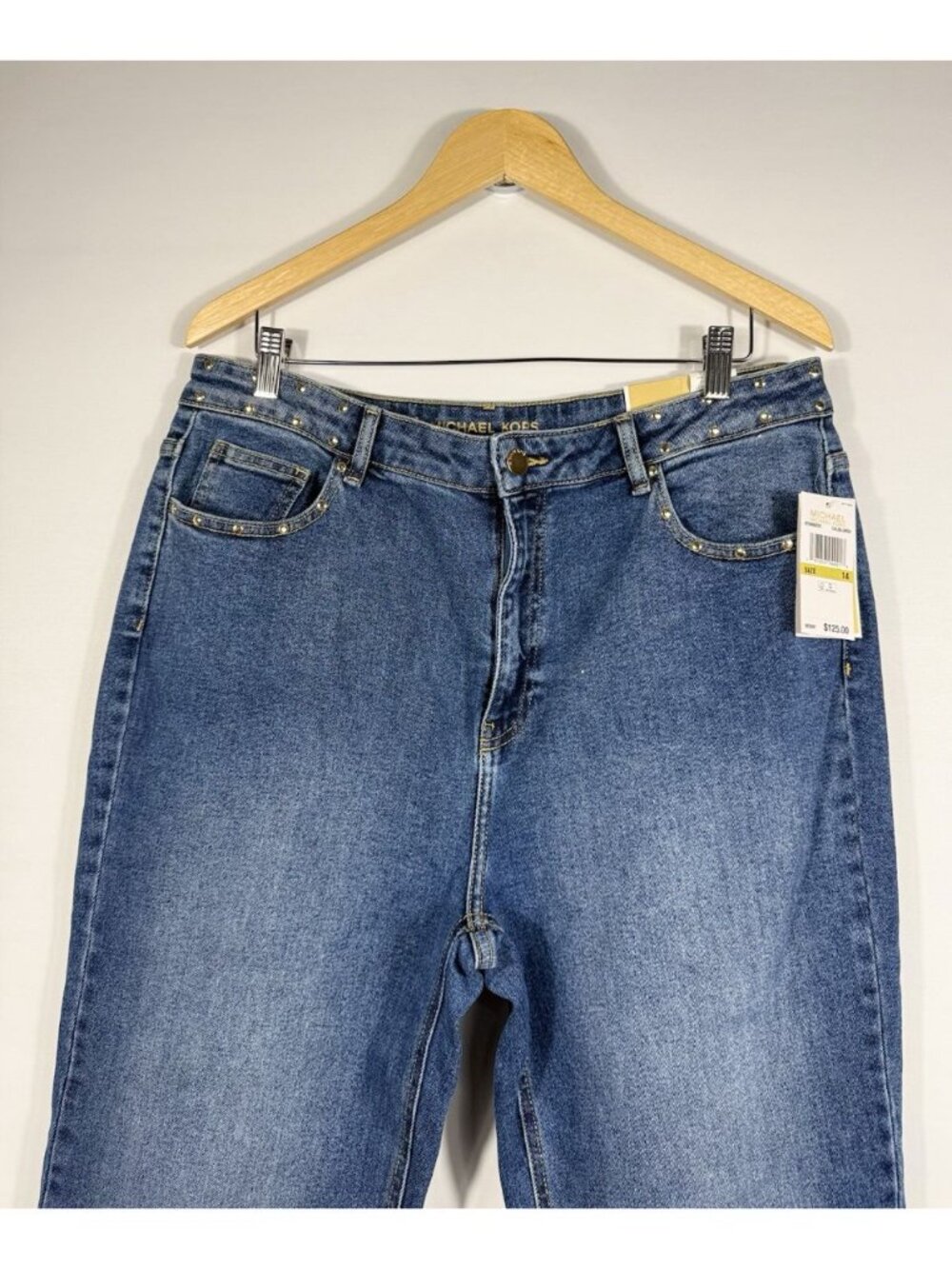 NEW MICHAEL Michael Kors Women's 14 Selma High-Rise Straight Ankle Jean NWT $125 - Picture 3 of 3